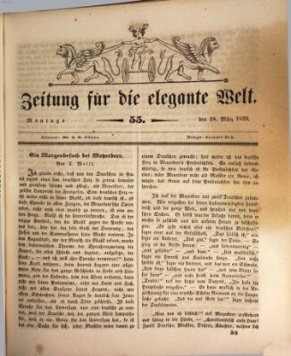 Zeitung für die elegante Welt Montag 18. März 1839