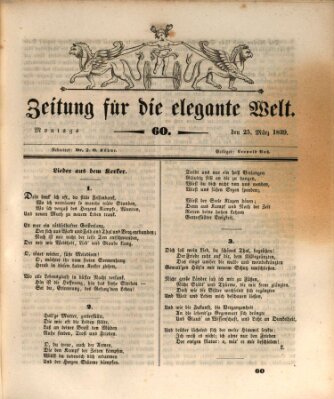 Zeitung für die elegante Welt Montag 25. März 1839