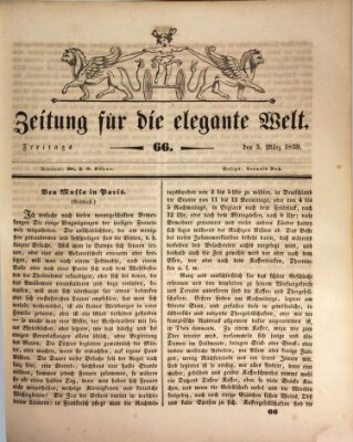 Zeitung für die elegante Welt Freitag 5. April 1839