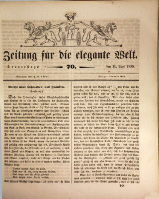 Zeitung für die elegante Welt Donnerstag 11. April 1839