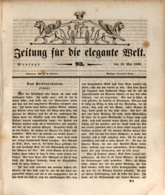 Zeitung für die elegante Welt Montag 13. Mai 1839