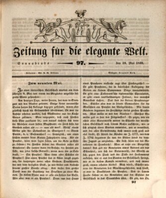 Zeitung für die elegante Welt Samstag 18. Mai 1839