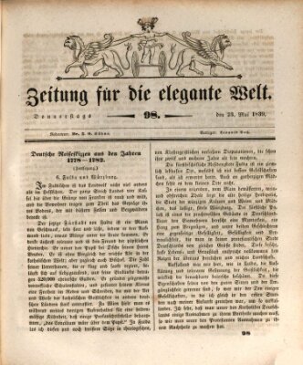 Zeitung für die elegante Welt Donnerstag 23. Mai 1839