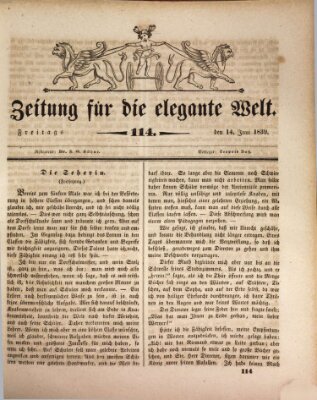 Zeitung für die elegante Welt Freitag 14. Juni 1839