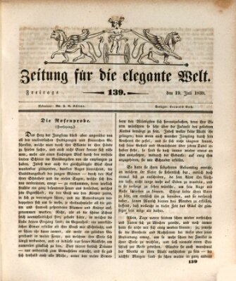 Zeitung für die elegante Welt Freitag 19. Juli 1839