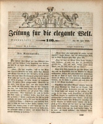 Zeitung für die elegante Welt Samstag 20. Juli 1839