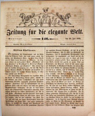 Zeitung für die elegante Welt Montag 29. Juli 1839