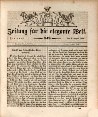 Zeitung für die elegante Welt Freitag 2. August 1839