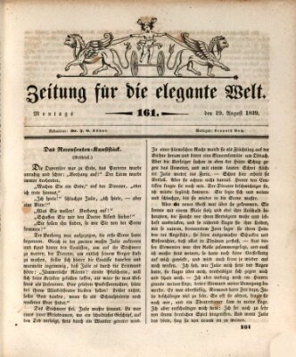 Zeitung für die elegante Welt Montag 19. August 1839