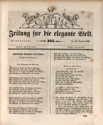 Zeitung für die elegante Welt Samstag 24. August 1839