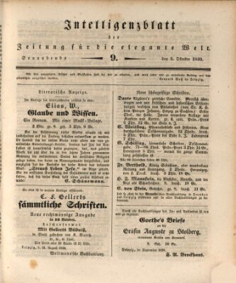 Zeitung für die elegante Welt Samstag 5. Oktober 1839