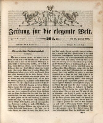 Zeitung für die elegante Welt Freitag 18. Oktober 1839