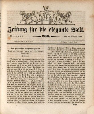 Zeitung für die elegante Welt Montag 21. Oktober 1839