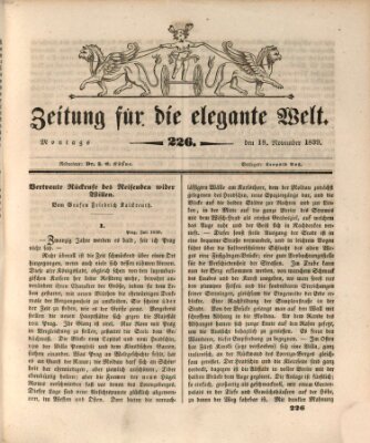 Zeitung für die elegante Welt Montag 18. November 1839