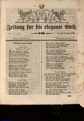 Zeitung für die elegante Welt Freitag 20. Dezember 1839