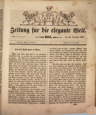 Zeitung für die elegante Welt Montag 23. Dezember 1839