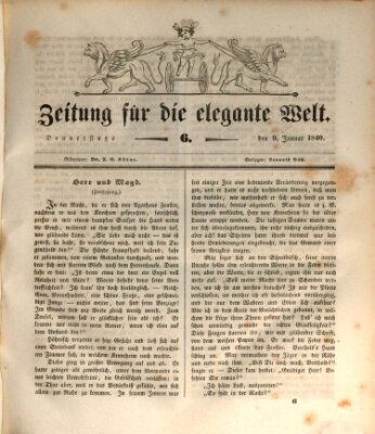 Zeitung für die elegante Welt Donnerstag 9. Januar 1840