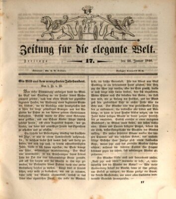 Zeitung für die elegante Welt Freitag 24. Januar 1840