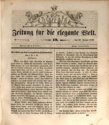 Zeitung für die elegante Welt Montag 27. Januar 1840