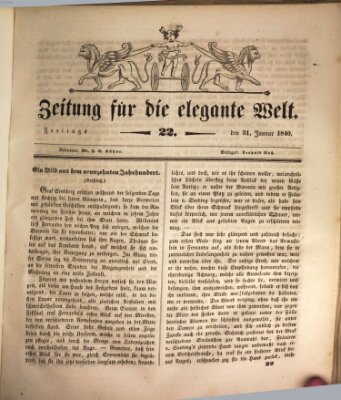 Zeitung für die elegante Welt Freitag 31. Januar 1840