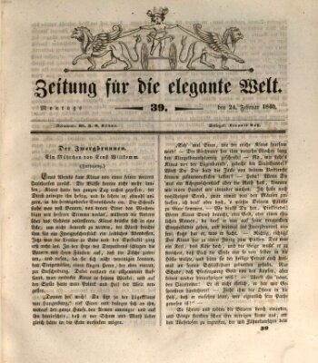 Zeitung für die elegante Welt Montag 24. Februar 1840