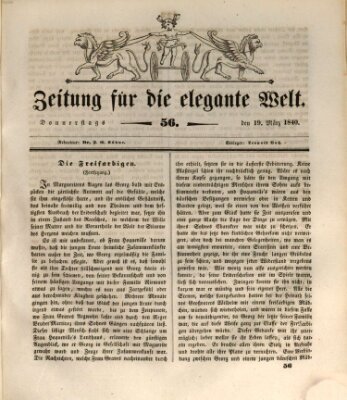 Zeitung für die elegante Welt Donnerstag 19. März 1840