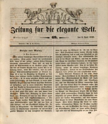 Zeitung für die elegante Welt Montag 6. April 1840