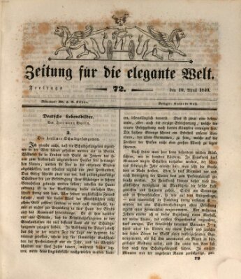 Zeitung für die elegante Welt Freitag 10. April 1840