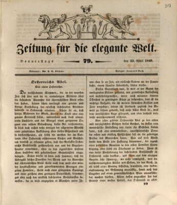 Zeitung für die elegante Welt Donnerstag 23. April 1840