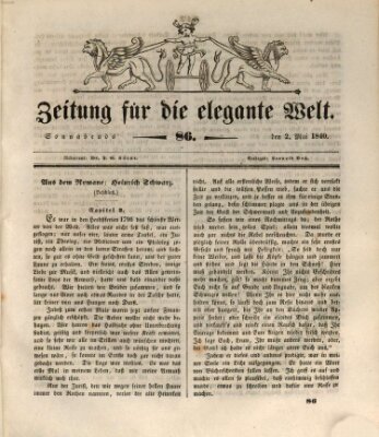 Zeitung für die elegante Welt Samstag 2. Mai 1840