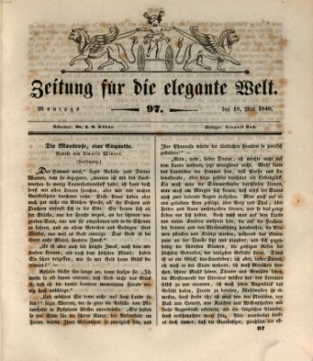 Zeitung für die elegante Welt Montag 18. Mai 1840