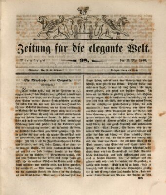 Zeitung für die elegante Welt Dienstag 19. Mai 1840