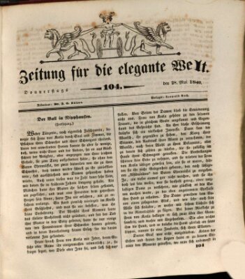 Zeitung für die elegante Welt Donnerstag 28. Mai 1840