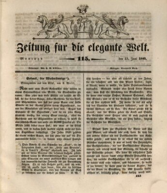 Zeitung für die elegante Welt Montag 15. Juni 1840