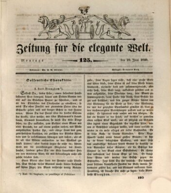 Zeitung für die elegante Welt Montag 29. Juni 1840