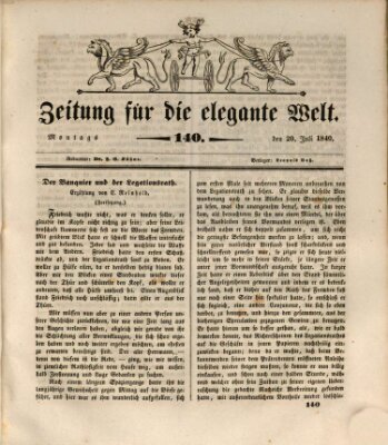 Zeitung für die elegante Welt Montag 20. Juli 1840