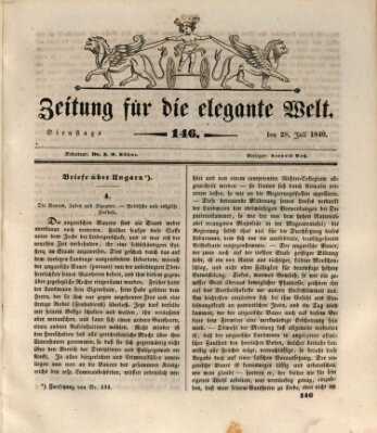 Zeitung für die elegante Welt Dienstag 28. Juli 1840