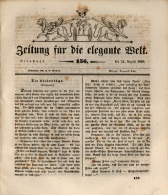 Zeitung für die elegante Welt Dienstag 11. August 1840