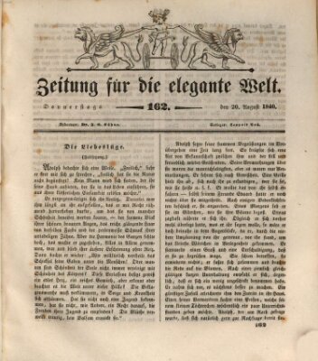 Zeitung für die elegante Welt Donnerstag 20. August 1840