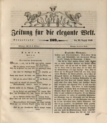 Zeitung für die elegante Welt Samstag 29. August 1840