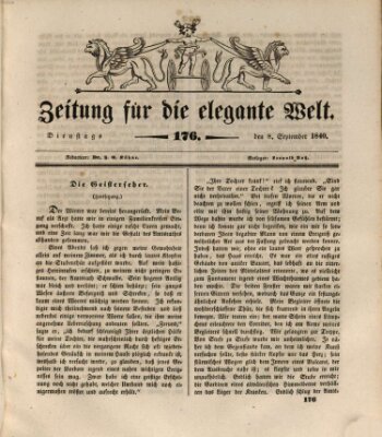 Zeitung für die elegante Welt Dienstag 8. September 1840