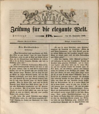 Zeitung für die elegante Welt Freitag 11. September 1840