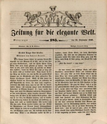 Zeitung für die elegante Welt Montag 21. September 1840