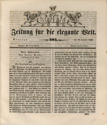 Zeitung für die elegante Welt Montag 19. Oktober 1840