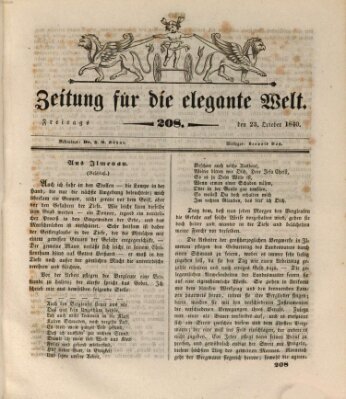 Zeitung für die elegante Welt Freitag 23. Oktober 1840