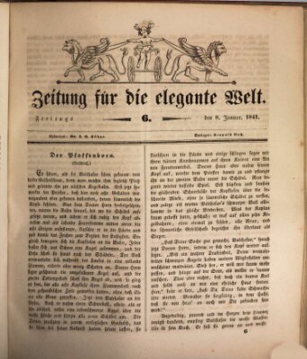 Zeitung für die elegante Welt Freitag 8. Januar 1841