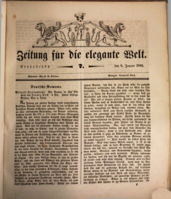 Zeitung für die elegante Welt Samstag 9. Januar 1841