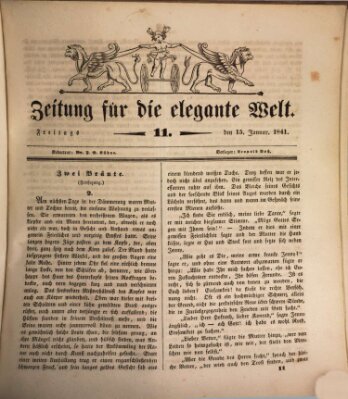 Zeitung für die elegante Welt Freitag 15. Januar 1841