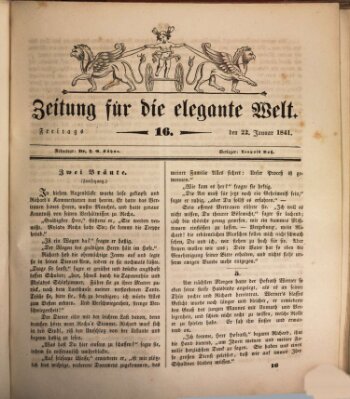 Zeitung für die elegante Welt Freitag 22. Januar 1841