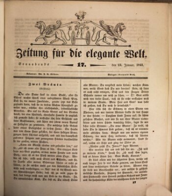 Zeitung für die elegante Welt Samstag 23. Januar 1841